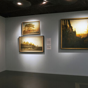 Vue de l'exposition "Peintures des lointains" © musée du quai Branly - Jacques Chirac, photo Gautier Deblonde
