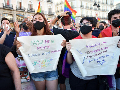 Numerosas protestas tuvieron lugar a lo largo de España ante el asesinato de Samuel Luiz