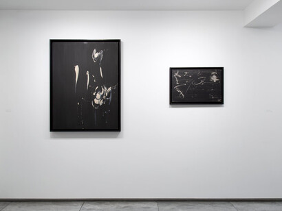 Jean Degottex, Au-delà du signe (1957-1964), exhibition view. Courtesy of Kamel Mennour Gallery