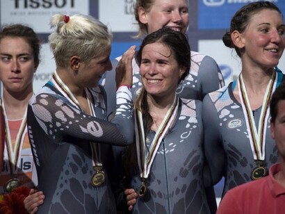 Le ragazze della Velocio Sram che hanno conquistato l'oro