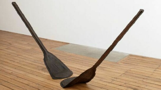Evan Holloway, Two Brooms, 2012 Bronze, 107x204x62 cm courtesy The approach