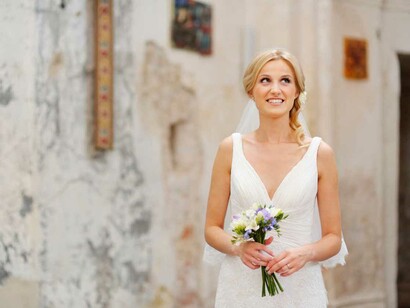 Novia sonriente