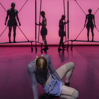 Adam Linder, Drip tekhne, veduta della performance. Cortesia della Biennale di Venezia