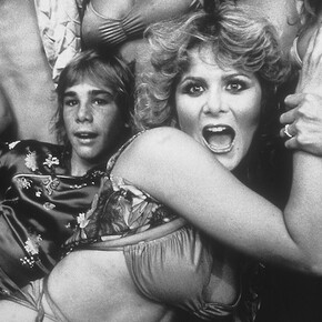 Anthony Friedkin, Backstage at Surf concert, "The tops off", Santa Monica Civic Auditorium, Santa Monica, California (detail), 1979. Courtesy of Von Lintel Gallery