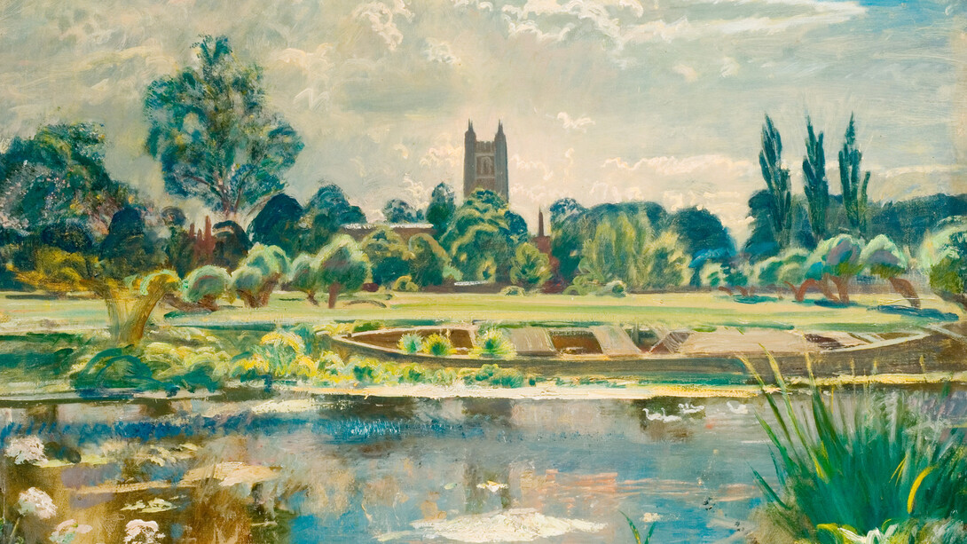 A Barge on the Stour at Dedham, 1935, Oil on canvas, 61 x 81.3cm © the estate of Sir Alfred Munnings, Dedham, Essex
