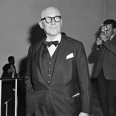 The Sikkens Prizes, awarded to Le Corbusier, were presented at the Stedelijk Museum in Amsterdam by Livinus van de Bundt, Netherlands