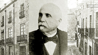 El 3 de mayo de 1883 nace en la ciudad española de Orihuela el periódico *La Lectura Popular*, subtitulada “Publicación Católica quincenal. Gratuita para las clases trabajadoras”. Fundado por la figura más notable del integrismo oriolano, el abogado Adolfo Clavarana Garriga. A los lados del retrato, casas donde nació y murió Clavarana. Fotografías de P. Correu. En «La Vega del Segura», 4 de marzo de 1905, Orihuela, España
