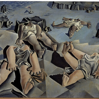 Salvador Dalí. Figuras deitadas na areia, 1926. Fundació Gala-Salvador Dalí, Figueres. C Salvador Dalí, Fundació Gala-Salvador Dalí, Figueres.