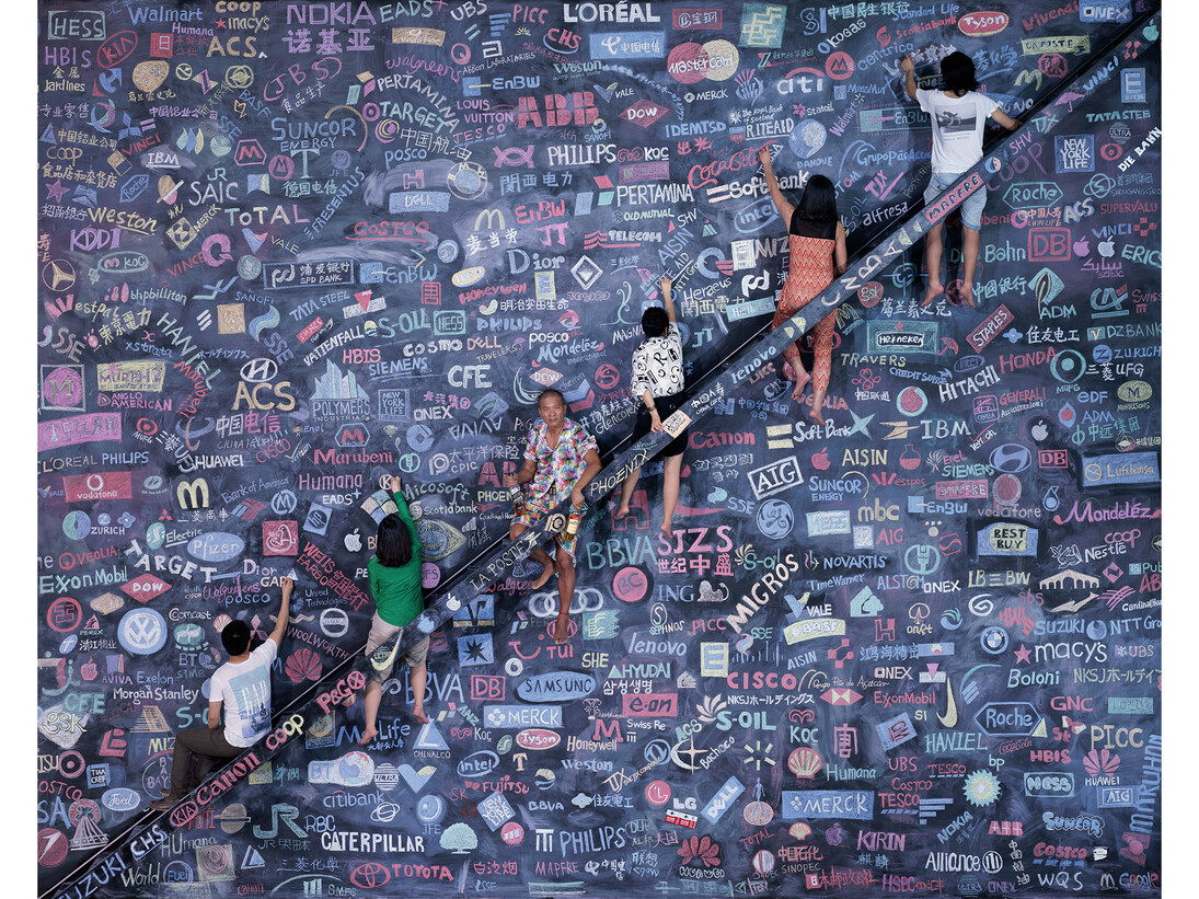 Wang Qingsong, One World, 180 x 225 cm, c-print, 2014 © Wang Qingsong, courtesy Huxley-Parlour Gallery