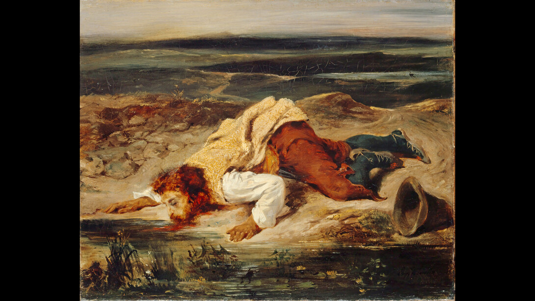 Eugène Delacroix (French, Charenton-Saint-Maurice 1798–1863 Paris), Date:ca. 1825, Medium:Oil on canvas
Dimensions:12 7/8 × 16 1/16 in. (32.7 × 40.8 cm), Classification:Paintings. Kunstmuseum Basel – Öffentliche Kunstsammlung