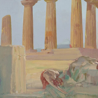 Isabel Baquedano, Escena en el templo de Apolo en Corinto, 1980. Cortesía del Museo de Bellas Artes de Bilbao