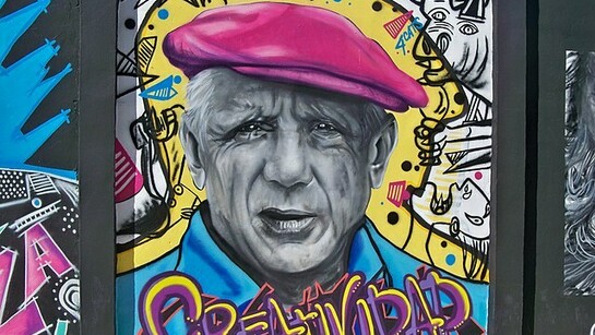 Graffiti of Pablo Picasso in Malaga, Spain