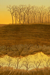 Alan Bray. Wet Spot  2016, casein tempera on panel, 18x24in