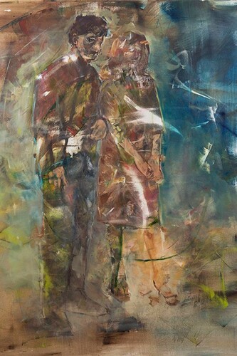 Robert Muntean, Silent Movie, 2012, oil on canvas, 190 x 160 cm