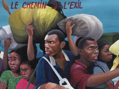 Chéri Chérin, „Le Chemin de l’Exil“, 2004, Oil on canvas, 57 x 93 cm, RMCA collection Tervuren
