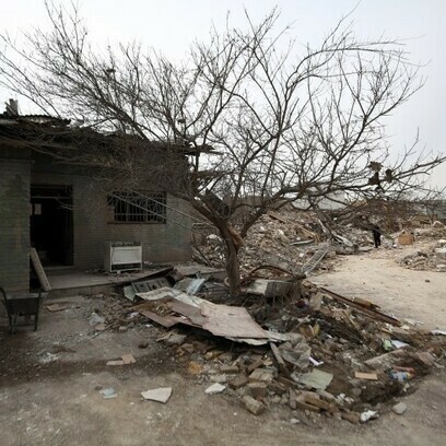 Attaque contre un complexe culturel et éducatif dans la ville de Hamedan, en Iran, mars 2026. Photo d'Abdolrahman Rafati pour Avash Media