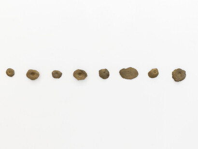 Clara Sánchez Sala, Del marfil al color hígado, vista de exhibición. Cortesía de la Galería NF/Nieves Fernández 