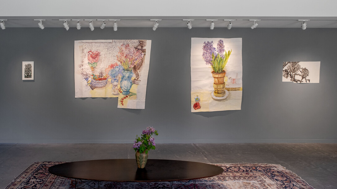 Dawn Clements, Nothing Happens Fast, exhibition view. Courtesy of James Barron Art