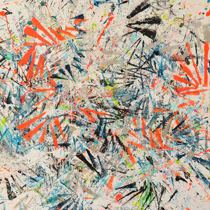 Carolina Brave, Untitled LA 01, Acrylic on Canvas, 39.5” x 39.5”, Courtesy of Agora Gallery 