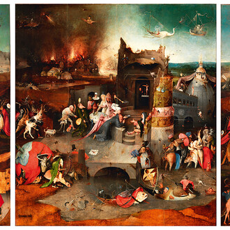 Jheronimus Bosch, Trittico delle Tentazioni di sant’Antonio, 1500 circa, Olio su tavola, Lisbona, Museu Nacional de Arte Antiga © DGPC/Luísa Oliveira