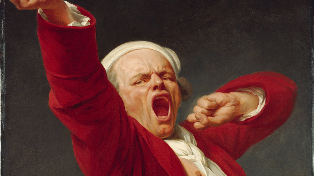 Joseph Ducreux’s, 1783 - Self-Portrait, Yawning (detail)