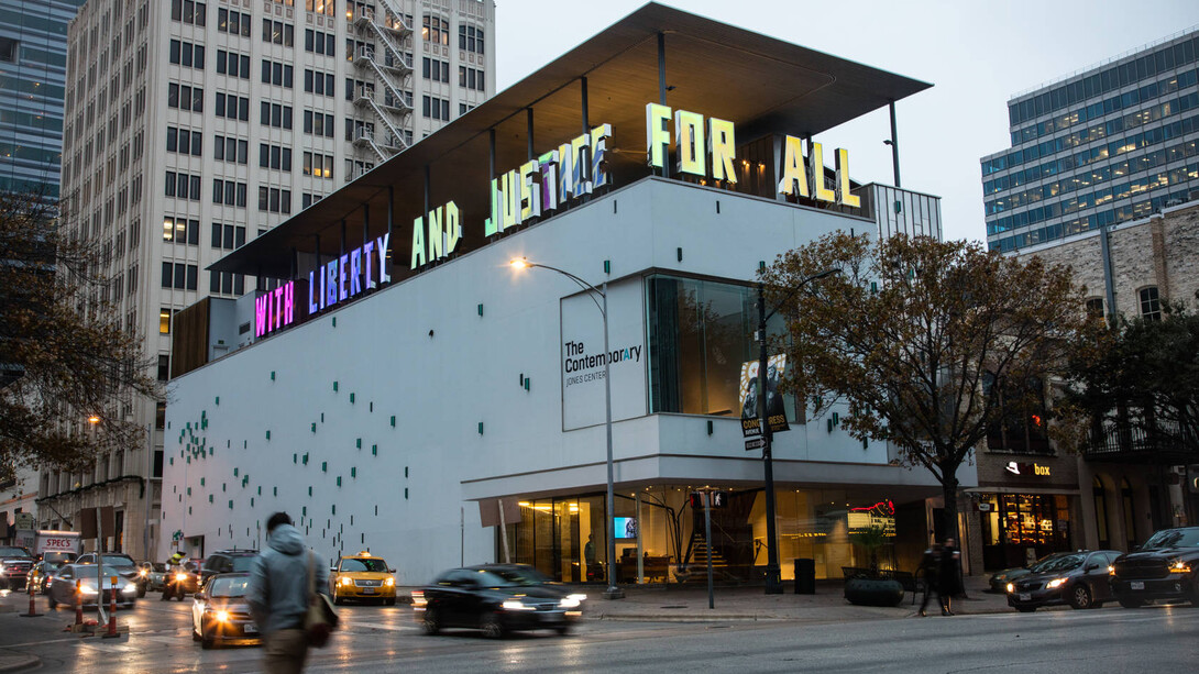 Jim Hodges, With liberty and justice for all (A work in progress), exhibition view. Courtesy of The Contemporary Austin