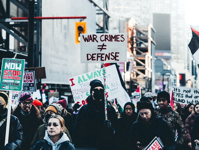 Proteste in America in sostegno della pace in Palestina