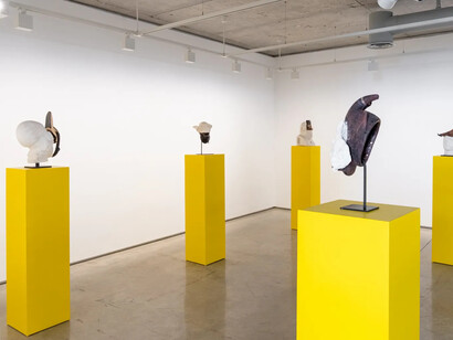 Nidhal Chamekh, Frictions brings, exhibition view. Courtesy of Selma Feriani Gallery