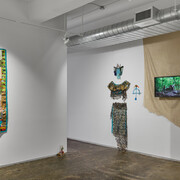 Maria RJ, Hunter, healer, warrior, death, exhibition view. Courtesy of A.I.R Gallery