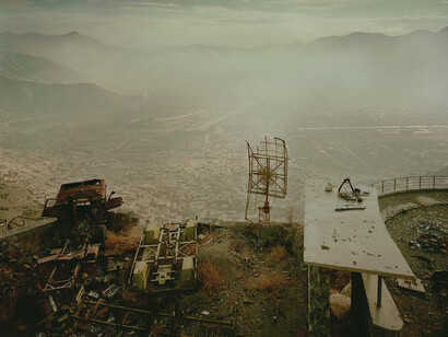 Simon Norfolk, Destroyed military and civilian radio installations on Kohe Asmai in central Kabul, Afghanistan: Chronotopia, 2001-2002, pigment print, courtesy of Michael Hoppen Gallery