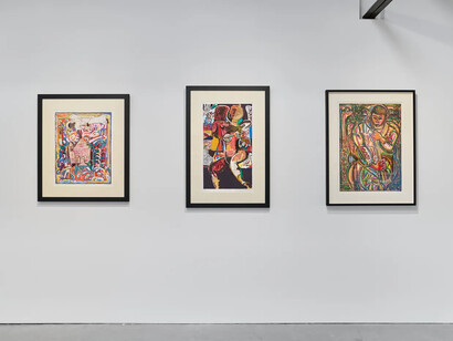 David C. Driskell, Wake up everybody, exhibition view. Courtesy of Jenkins Johnson Gallery