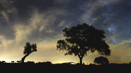 Juromenha, Portugal, a Via Láctea. Fotografia Miguel Claro, 2012 
