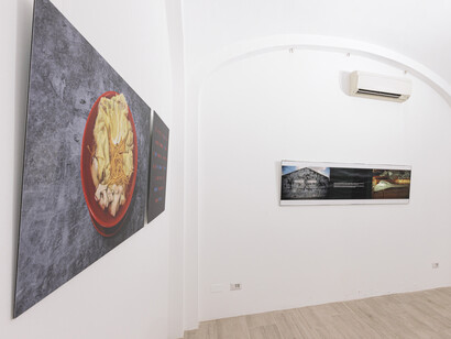 Luis Gómez Armenteros, Comanche (The enemy of everyone), exhibition view. Courtesy of Fabbrica del Vapore and The Place 