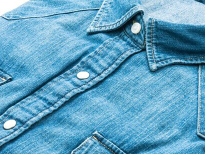 A classic jeans shirt, blending rugged charm with casual elegance