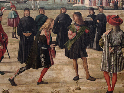 Vittore Carpaccio, Ritorno degli ambasciatori alla corte inglese, particolare