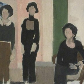 Biala Trois, Personnages, 1973, oil on canvas, 13x16.175in, 72dpi