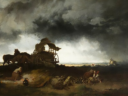 Storm at the Puszta by Mihály Munkácsy, Hungarian National Gallery, Hungary