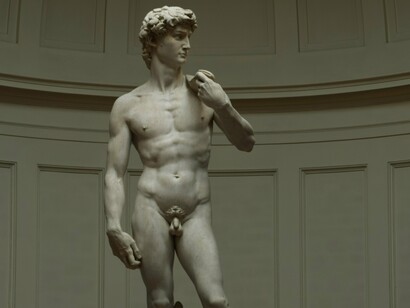 Escultura de David de Michelangelo. Perdi o fôlego diante da escultura de David de Michelangelo, em uma sensação quase indescritível de reverência e admiração. Antes mesmo de me aproximar, já sentia uma certa grandiosidade no ar, como se a presença dessa obra transcendesse o espaço físico do museu. Quando, enfim, fiquei frente a frente com David, fui tomada por uma mistura de emoções que ia do assombro com tamanha beleza e perfeição até uma profunda introspecção que revelava a minha fragilidade e força
