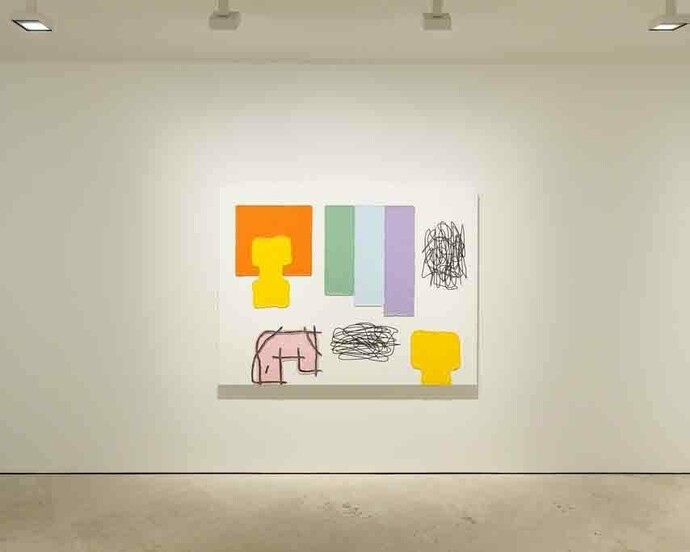 Recent paintings. Courtesy of Maruani Mercier