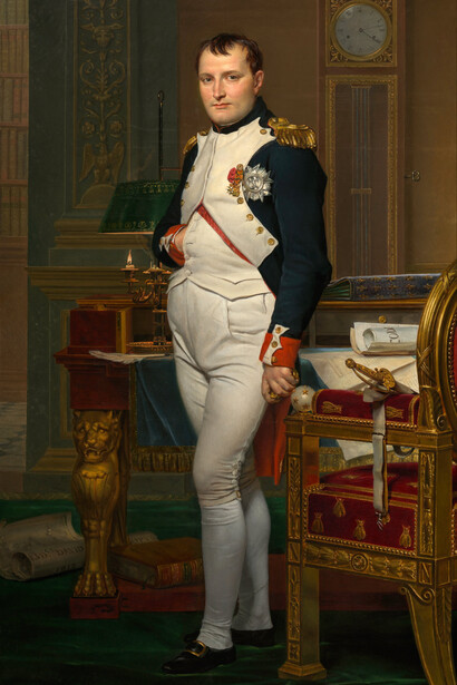 «Retrato de Napoleón en su gabinete de trabajo» (1812), David
