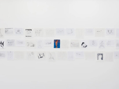 Geoff McFetridge, Training ritual for disappearing, exhibition view. Courtesy of V1 Gallery