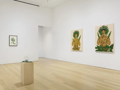 Rosana Paulino, Diálogos do dia e da noite (Dialogues of the day and of the night), exhibition view. Courtesy of Mendes Wood DM