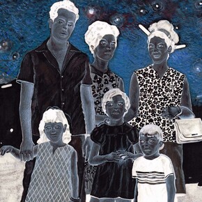 Soheila Sokhanvari, The Sheltering Sky (detail), 2015, egg tempera on vellum, 23.5 x 31 cm