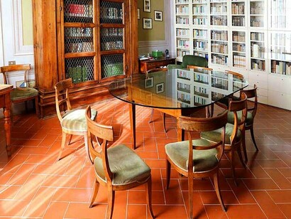 Villa di castello, sede dell'Accademia della Crusca, sala Giovanni Nencioni, Firenze, Italia