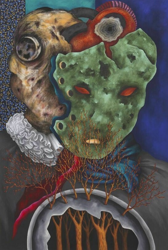 Untitled, 2013, Acrylic and charcoal on canvas, 193 x 132 cm, Copyright VW (VeneKlasen/Werner), Berlin