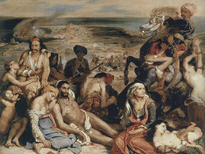 Eugene Delacroix, La masacre de Quíos (detalle)