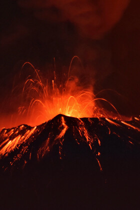 Actividad del volcán Popocatépetl, México 