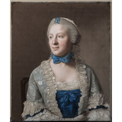 Jean-Etienne Liotard, Eva Marie Garrick, c. 1754, Pastel on paper, heightened with gouache, 57.6 x 47 cm, The Trustees of the Chatsworth Settlement, Chatsworth House. Gift of the 3rd Earl of Burlington, 1760, Photo (c) Devonshire Collection, Chatsworth. Reproduced by permission of Chatsworth Settlement Trustees