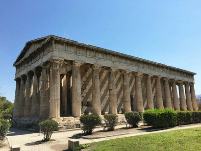 El templo de Hefesto en el ágora de Atenas, Grecia