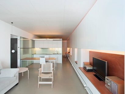 Salón con cocina integrada. Foto: David Cardelús